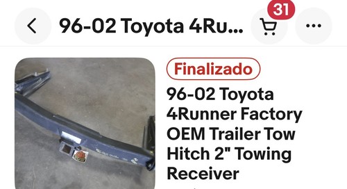 96-02 Toyota 4Runner Factory OEM Trailer Tow Hitch 2" Towing Receiver
