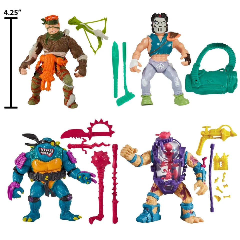 Juego de figuras de acción TMNT Classic Rat King Casey Jones Slash Mutagen Man Foto 2 de 4