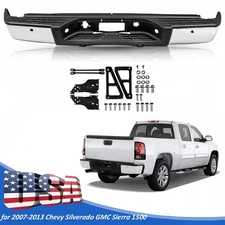 Complete Rear Step Bumper For 2007-2013 Chevy Silverado GMC Sierra 1500 W/Sensor