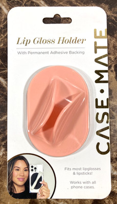 Case-Mate Adhesive Lip Gloss Lipstick Holder For Smart Phone Tablet Pale Pink