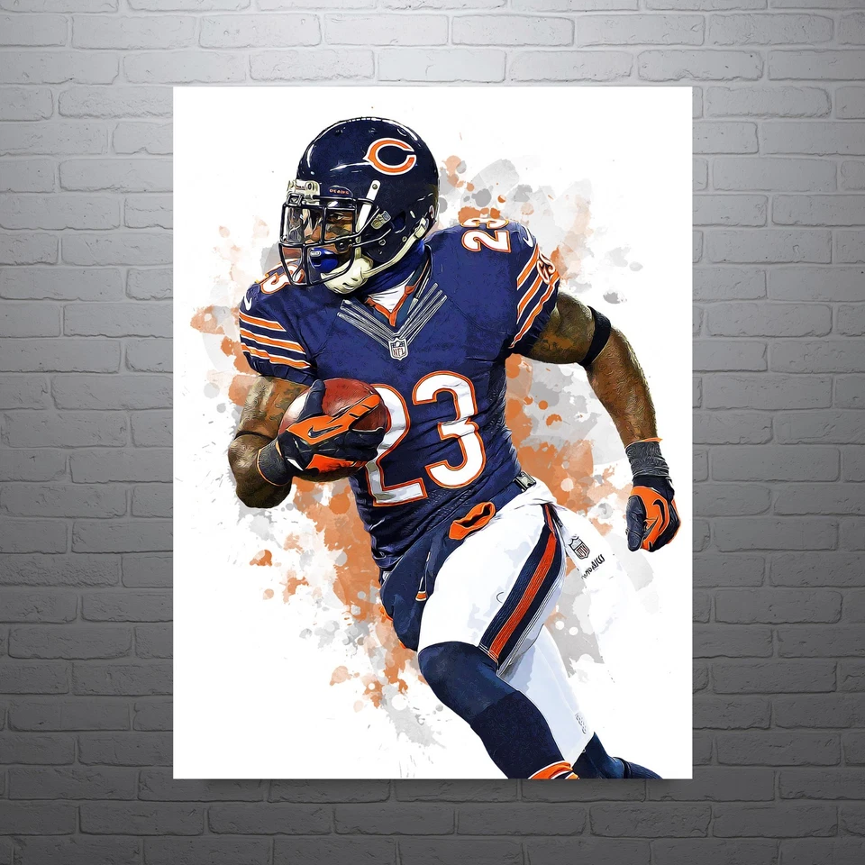 Devin Hester Chicago Bears Touchdown Sports Print, Man Cave