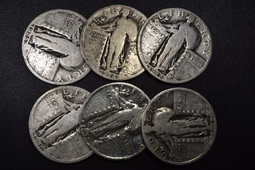 1925-30 Lot of 6 Different Standing Liberty Quarters *Combined Shipping*