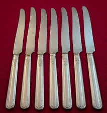 7pc Wm A Rogers A1 Plus Oneida Ltd 1934 MALIBU Silverplate Solid Handle Knives