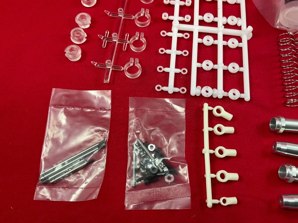 TEAM ASSOCIATED RC10cc CLEAR SILVER Shock Absorber Set shocks FRONT REAR RC10 - Image 3 of 4