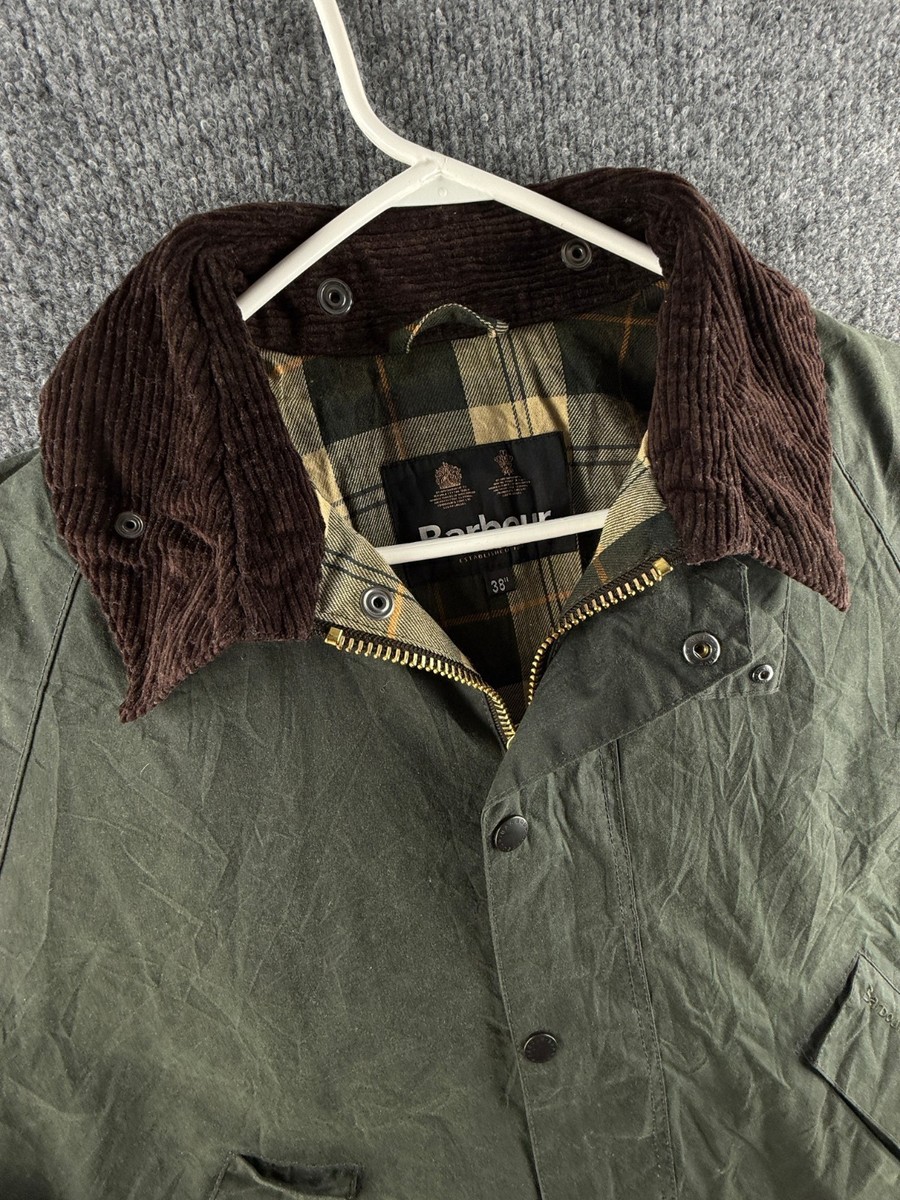 Barbour OS Transport 38 Green Fly Fishing Wading Waxed Jacket