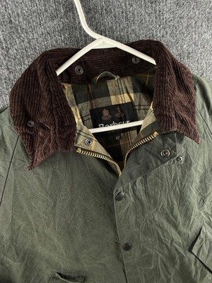 Barbour OS Transport 38 Green Fly Fishing Wading Waxed Jacket
