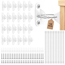 12 Pack Furniture Anchors for Baby Proofing, Anti Tip Furniture Straps for Wall