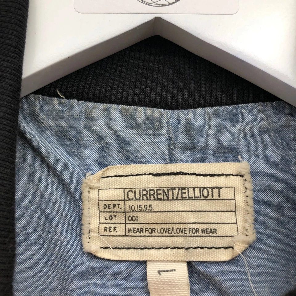 Chaqueta Bomber Current Elliot The South Side Mujer Pequeña Forro Cambray Negra Foto 3 de 4