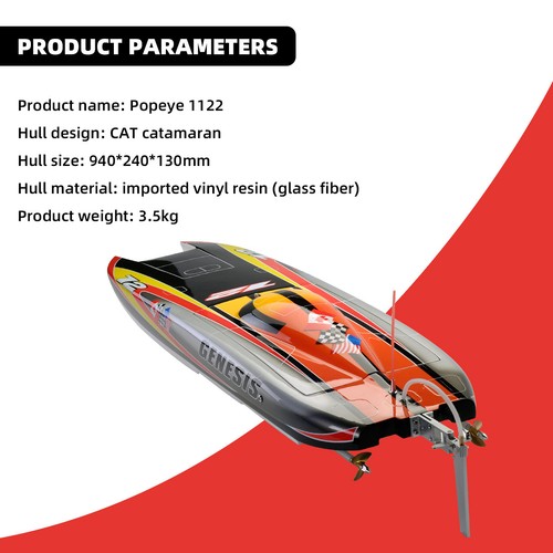 TFL Genesis RC 37" ARTR Electric Boat CATAMARAN SINGLE AND DUAL MOTOR CAT - Picture 2 of 26