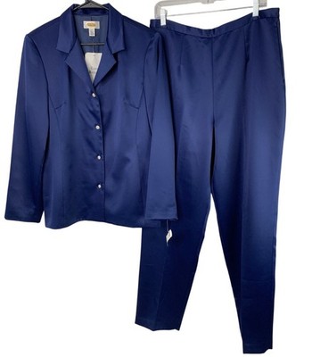 Talbots Size 14 Navy Pant Suit Set NWT Special Event