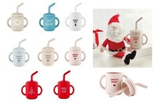 4 oz Silicone Sippy Training Cup with Straw, Lid, and Handles