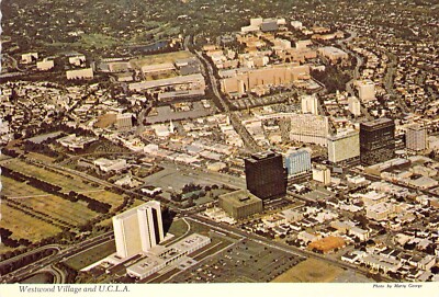 1974 CA Westwood Village & UCLA Campus Aerial View MINT Postcard 4x6 C56