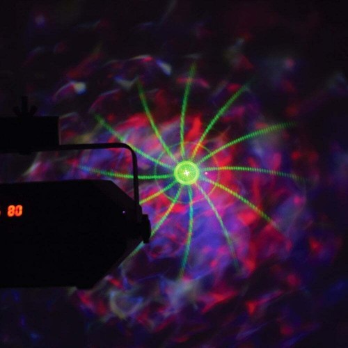 4 in 1 DMX DJ Light with Laser RGBW Waterwave UV Strobe Moonflower inc Remote - Picture 9 of 11