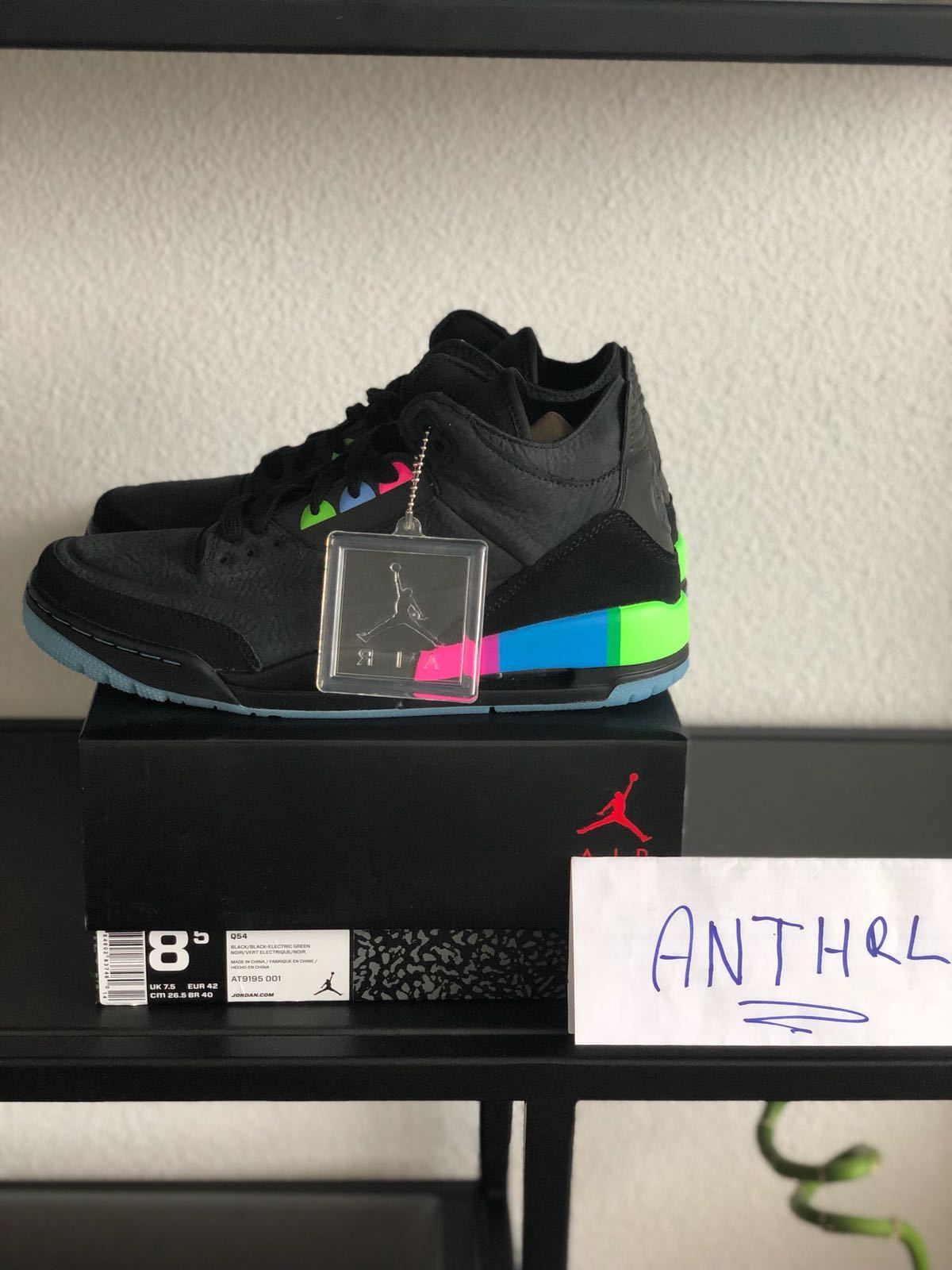 Nike Air Jordan Retro 3 III Q54 QUAI 54 Size 8.5 US DS AT9195-001 Black New Nike Air Jordan Retro 3 III Q54 QUAI 54 Size 8.5 US DS AT9195-001 Black New