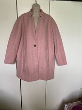Joules Addington Mid Length Herringbone Coat Colour Pink Size 18