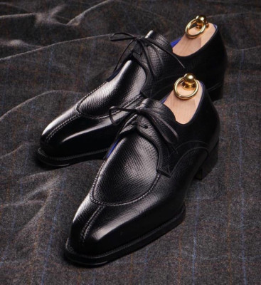 NEW Mens Handmade Black Leather Shoes Brogue Wingtip Lace-Up Casual Formal Boots