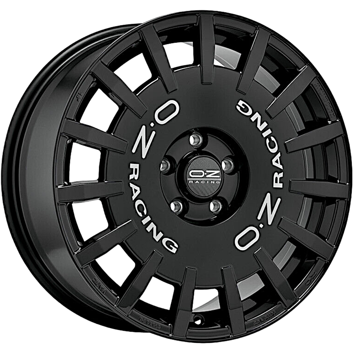 OZ Rally Racing 7 X 17 Smart 453 Gloss Black With Silver Writing