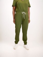 Women's Medical Scrub Nursing Uniform Stretch Clean Fit Jogger Pant