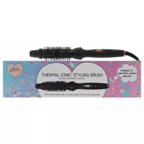 Aria Beauty Thermal Ionic Styling Brush - Black - 1.2 Inch Hair Brush