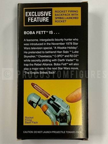 Custom Boxed Vintage Painted Gray J-Slot Rocket Firing Boba Fett - Picture 2 of 3