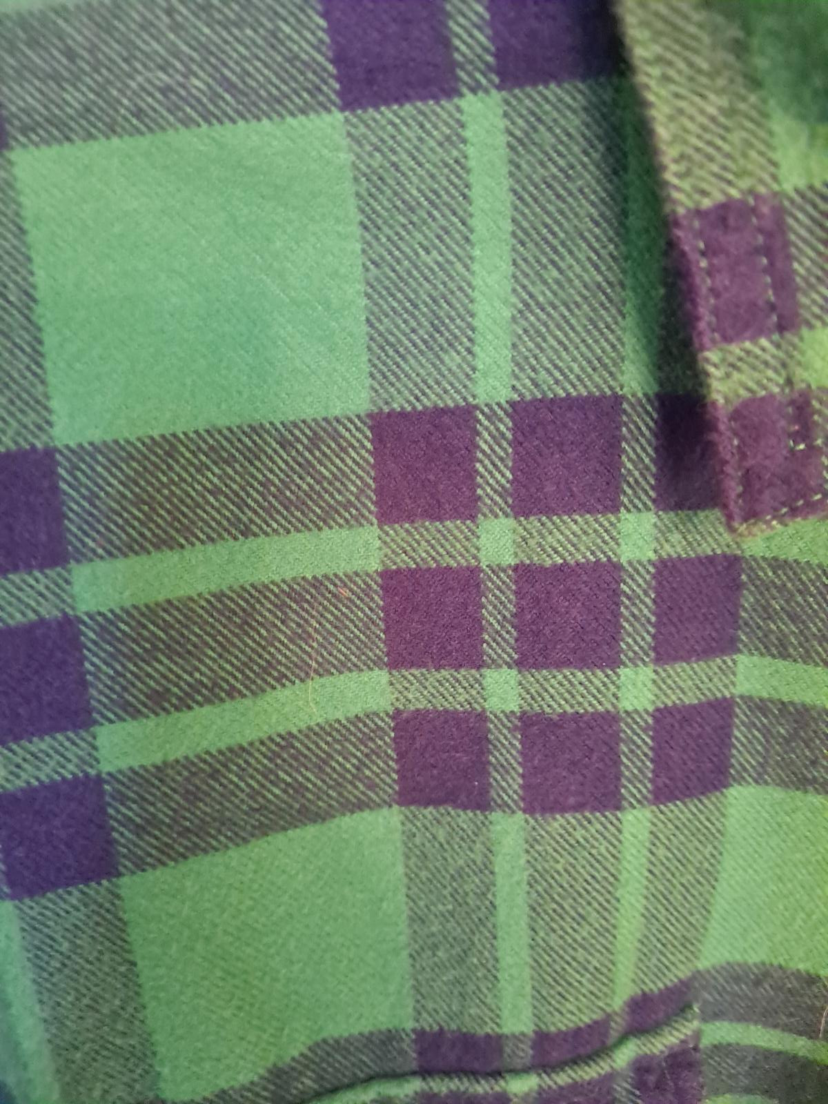 L.L. Bean Traditional Fit Green and Blue Insulated Flannel Jacket Size XL