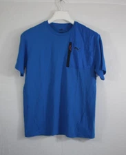 Men's Puma Relaxed Fit Open road Tee zipper pocket blue size M
