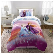 NEW Disney Frozen 2 Elsa  Anna Spirit of Nature 4-Piece Full Sheet set Bedding.