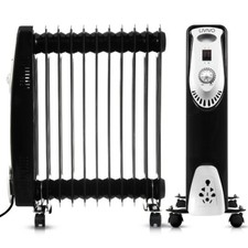Image of 11 FIN 2.5KW PORTABLE ELECTRIC OIL FILLED RADIATOR HEATER 2500W 3 HEAT SETTINGS