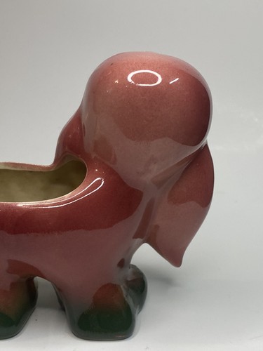 Hull Pottery Dog Pink Puppy Planter Big Sad Eyes Cocker Spaniel 1950s Vintage - Picture 21 of 23