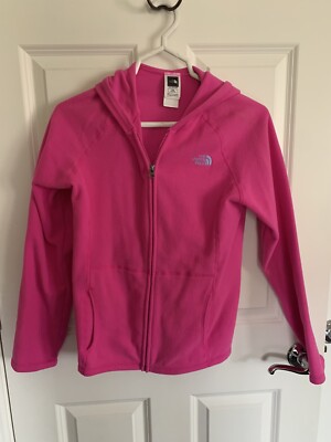 The NORTH FACE Girls Size L Pink Polartec Hoodie Fleece Jacket