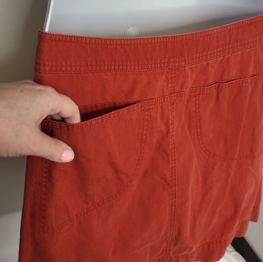 PATAGONIA Y2K red water girl cotton active mini skirt 6 thumbnail 4