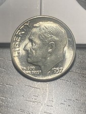 1957 P Roosevelt Dime - BU - As Shown! (#1098)