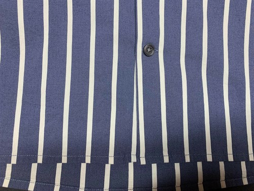 Vince Mens Button Front Short Sleeve Cotton Polymide Spandex Stripe Shirt S - Picture 3 of 4