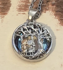 Elegant 925 Sterling Silver Rainbow Mystical Fire Topaz Tree Of Life Sisters BFF