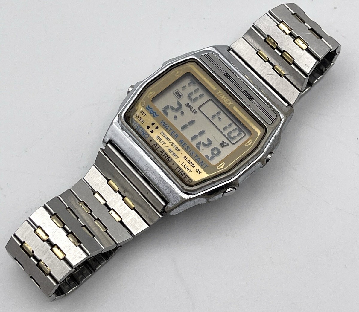 Vintage Timex Gold Tone Alarm Timer Digital Wristwatch Stainless New Battery Timex Digital Watch - Etsy main image 2