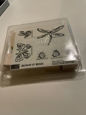 NEW Stampin Up Bunch O' Bugs Unmounted Retired Set