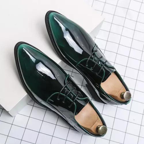 Herren Lackleder Elegant Formell Oxford Business Schuhe Spitz zulaufend Hochzeitsschuhe - Bild 2 von 19