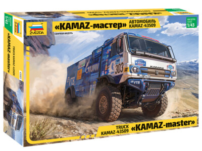 Rallye Truck Kamaz-43509 Kamaz-Master 1:43 Kunststoff Modell Kit Zvezda