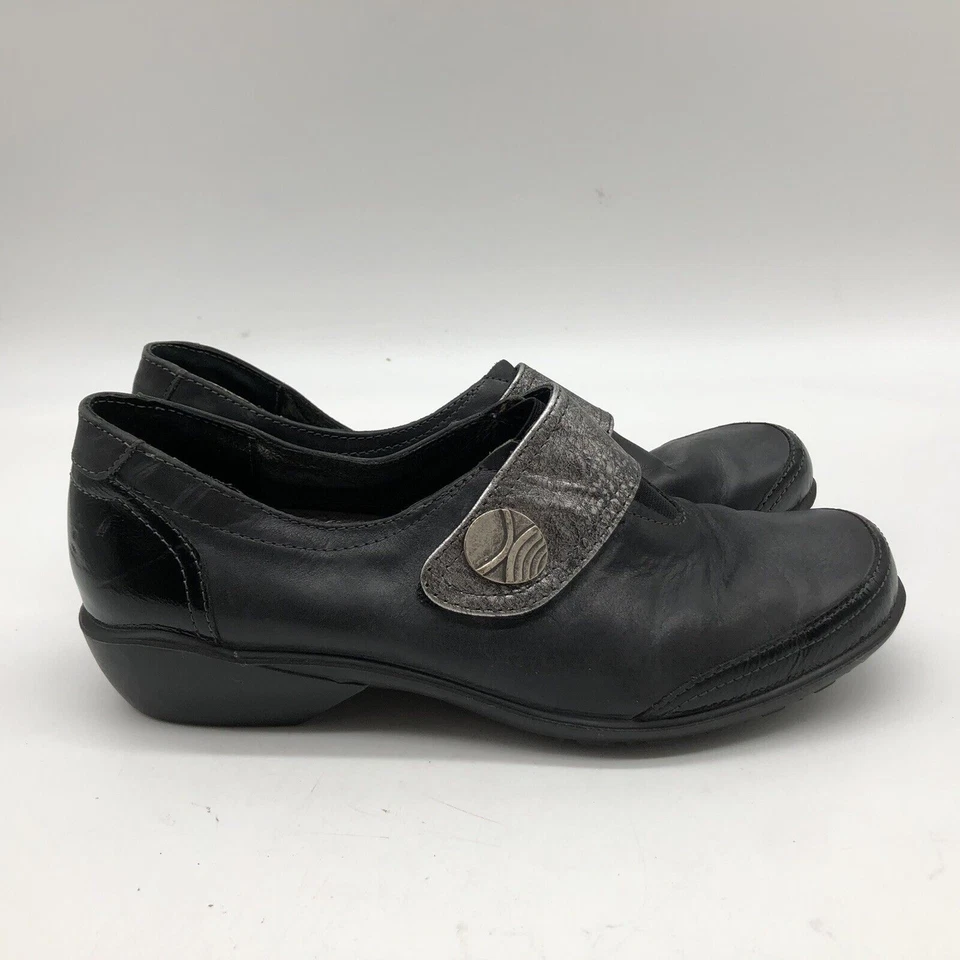 Женские черные кожаные туфли-слипоны на танкетке Romika, размер 39 - Изображение 2 из 4