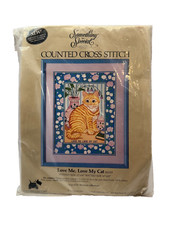 Something Special Counted Cross Sitich Kit Love Me, Love My Cat 50329 New 