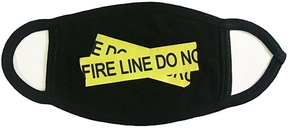 Medio mascarillas faciales de algodón de diseñador de moda blanco roto cubierta bucal lavable Foto 2 de 4