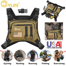 Hunting Combat Chest Rig Bag Front Pouch Recon Kit Tactical Molle Vest Pack Bag