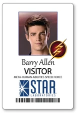 BARRY ALLEN FROM THE FLASH NAME BADGE PROP HALLOWEEN COSPLAY MAGNET BACK