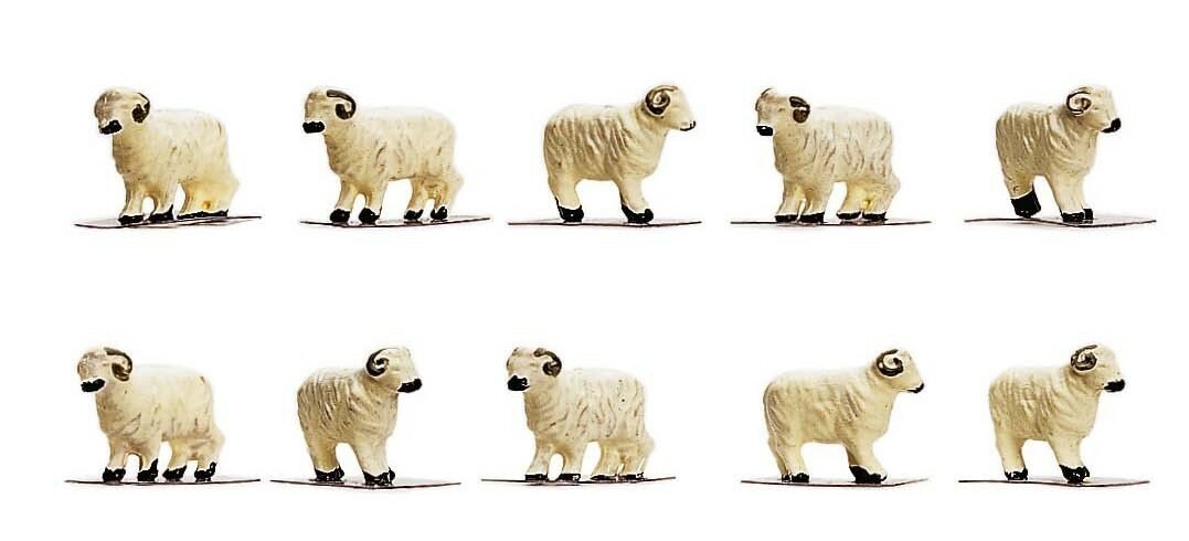 Hornby R7122 - 10 X Pronto Dipinta Pecora 1/76 Scala = 00 Nuovo con Cartoncino