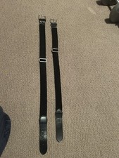 Pair Of Baseball Softball Elastic Adjustable Belts Black  One Size Fits All
