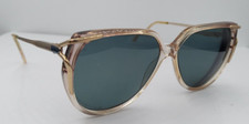 Vintage Safilo Portfolio 324 Gray Gold Translucent Oval Sunglasses FRAMES ONLY