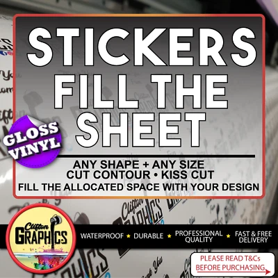 Sticker Bulk Custom Print Vinyl Your Design Decals Labels Logo Stickers Printing
