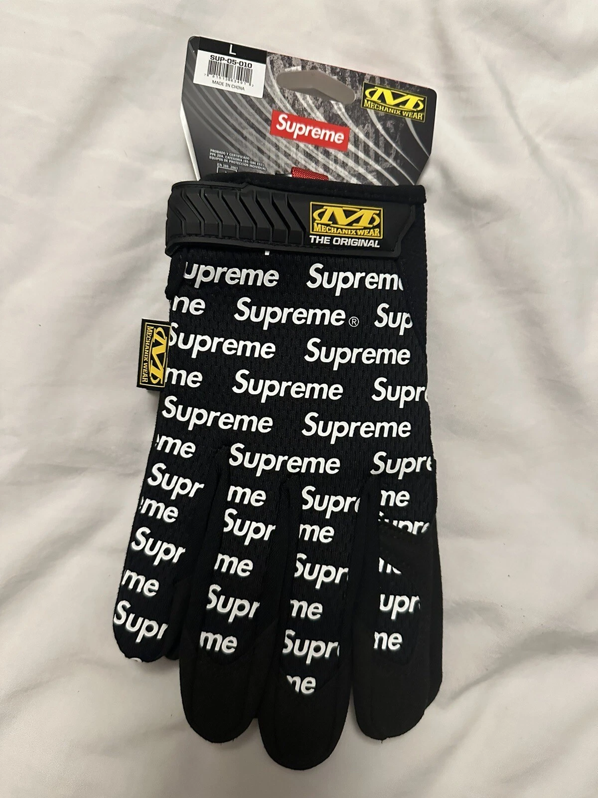 Gants noirs Supreme Mechanix Wear taille L