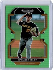 2022 Prizm Draft Picks Lime Green Refractor Spencer Miles 48/75 (B24) Giants