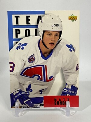 Mats Sundin 1993 Upper Deck #302 Team Points Leader Quebec Nordiques HOF Legend